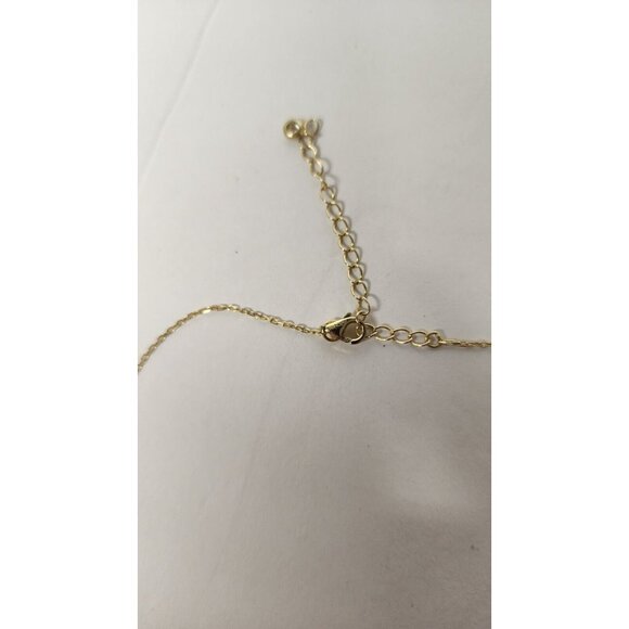 925 SILVER GOLD TONE DIAMOND CROSS PENDANT NECKLACE 16" CHINA - Picture 3 of 11